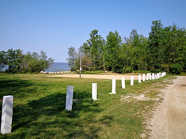 volleyball court posts